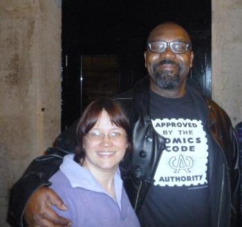 Me with Lenny Henry - Me meeting Lenny Henry in Bath, UK