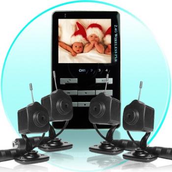Wireless Baby Monitor - Wireless Baby Monitor where it comes with a high quality 2.4GHz receiver and MP4 player along with one wireless camera for keeping track of your child. You can add more cameras as required.