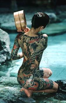 yakuza girl - full body tattoo