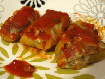 Stuffed Cabbage Rolls - Cabbage rolls stuffed with minced meat Stuffed Cabbage Rolls - Cabbage rolls stuffed with minced meat