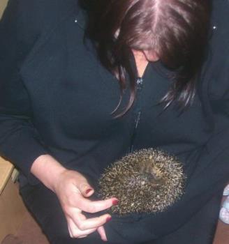 Another prickly friend - My daughter with a bigger one!!