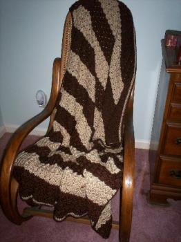 Brown and Gold Afghan - Fun to Make