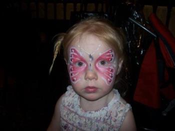 Alice&#039;s painted face - This one is my granddaughter who&#039;s face I also painted