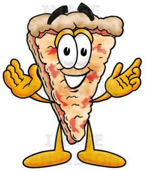 Pizza Dude - Pizza dude. Cartoon character made from a slice of pizza.