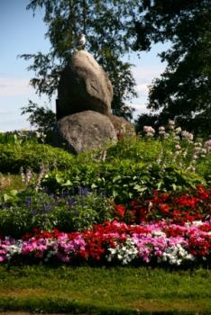 Park in Savonlinna - Flowers in a park in Savonlinna