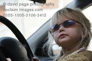 child on board and driving :D - i wanted to learn how to drive,like her,lol!