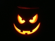 A scary pumpkin  - a typical representation of halloween.