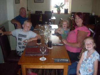 Lunch in the villlage pub - Family outing into the village
