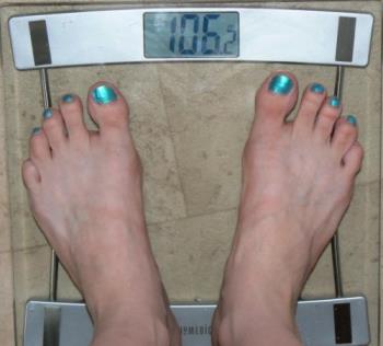 me weighing myself - Dont my toe nails look cute with my pretty polish. As you can see I was weighing myself :) me weighing myself - Dont my toe nails look cute with my pretty polish. As you can see I was weighing myself :)