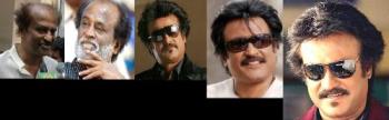 Make up magic - Rajnikant, the South Indian film actor with out make up and after make up.
