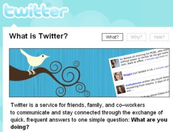 Twitter - Twitter is a solution to certain online publishing problems.