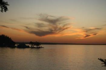 sunset - Sunset over clear lake manitoba