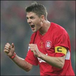 Steven Gerrard in the Champions Leaguee final - Stevie G int he final after the final whistle