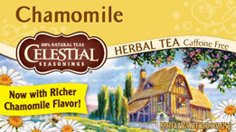 Celestial Seasonings Chamomile Tea - I love this tea with Honey. It&#039;s GREAT for women who have cramps every month & help you rest at night!!!