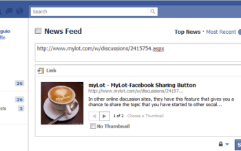 Share your discussion on facebook - this is a screenshot on how to share your discussion on facebook