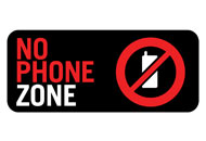 No Phone Zone sign - the No Phone zone sign used by the Oprah No Phone zone pledge.