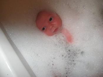 Bubble Babe!! - Olivia enjoying her bubble bath