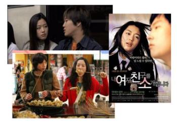 Some Korean Movies  - My Sassy Girl (???? ??; literally, That Bizarre Girl) is a 2001 South Korean romantic comedy film directed by Kwak Jae-yong, in which the lead protagonist&#039;s chance meeting with a drunk girl on the train changes his life. It is based on the true story told in a series of love letters written by Kim Ho-sik, a man who initially posted them on the Internet and later adapted them into a novel.
The film was extremely successful in South Korea. When My Sassy Girl was released throughout East Asia, it became a mega blockbuster hit in the entire region, from Japan, China, Taiwan, Hong Kong, Singapore, as well as Southeast Asia, to the point where it was drawing comparisons to Titanic. An American remake, starring Jesse Bradford and Elisha Cuthbert, and directed by Yann Samuell was released in 2008. A Japanese drama adaptation with Tsuyoshi Kusanagi and actress Rena Tanaka as the leads started broadcasting in April 2008 --- Windstruck (? ????? ????? Nae yeojachingureul sogae hamnida, literally "Let me introduce you to my girlfriend") is a 2004 South Korean fantasy-romantic comedy directed by Kwak Jae-yong. The film was a major success, ranking as the 8th-highest grossing Korean film of 2004 --- As can probably be gleamed from its title, “The Two Faces of My Girlfriend” from Korean director Lee Seok Hoon is another in the long line of wacky romantic comedies inspired by the success and enduring popularity of “My Sassy Girl”. Whilst to an extent this does give a pretty clear picture of what to expect, the film does have a bit of a twist in that its female protagonist is not merely sassy, or even cheeky, but actually has a split personality. Whether or not this is a suitable subject for guilt free laughs is largely beside the point, as it here presents plenty of opportunities not only for laughter, but teary melodrama, and as such the film certainly delivers the goods for genre fans.
The film begins as awkward young man and all round loser Goo Chang (Bong Tae Gyu, who recently showed genuine comic talent in “How the Lack of Love Affects Two Men” and who worked previously with director Lee on “See you After School”) being outed as a virgin in front of his friends, much to his embarrassment and annoyance. However, destiny soon gives him hope in the form of the beautiful Anni (Jeong Ryeo Won, known for the television hits “My Lovely Sam-Soon” and “What Planet Are You From?” here making her cinematic debut), who appears in his life after he finds her wallet, and who for some reason doesn’t take an immediate dislike to him.
Things seem to be going well enough, until suddenly one night when she gets drunk her personality undergoes a radical shift, and the sweet, quiet Anni is replaced by the brash, violent Hanni, who promptly accuses Goo Chang of trying to take advantage of her and proceeds to beat him up. Although understandably confused, the poor boy perseveres and tries his best to further his relationship with Anni despite her tendency to abruptly turn into Hanni. However, as he gets closer to her heart it becomes clear that she is hiding a tragic secret that holds the key to her crazy behaviour.
Like its female protagonist, “The Two Faces of My Girlfriend” really is a film of two halves, with the first hour or so offering a good amount of zany gags, most of which revolve around Anni’s personality switching during inappropriate moments. However, this all changes as director Lee quite suddenly decides that her situation is no longer funny as he launches into an exploration of her sad past. As such, the film shifts tone very abruptly, and not only stretches credibility with a clichéd, silly tale of woe but confuses the viewer by trying to convince that what was previously played for laughs should now be taken seriously.
Certainly Lee seems to have be more at home with the film’s humorous aspects than with its stab at serious drama, and his direction flounders a little towards the end, abandoning his bright and breezy approach and the long musical montages which pepper the early stages in favour of characters sitting around staring into the rain and other familiar chestnuts. Whilst this is by no means to say that the film goes off the rails, it does lay the melodrama on a bit thicker than was really necessary.
Of course, for viewers looking for a few tears along with their laughs this is not much of a criticism at all, and although the film is predictable, following the “Sassy” formula to the letter, it still makes for entertaining viewing thanks to a winning sense of humour and a pair of great comedic performances from the two leads. Jeong Ryeo Won does well in what effectively amounts to a dual role, and although both Anni and Hanni are fairly two-dimensional characters, she manages to achieve the difficult task of whipping up some viewer sympathy along with the laughs. This is mainly since although she looks cute, she comes across as a genuine oddball, and whilst she doesn’t quite convince in the latter stages, for the most part she succeeds in treading the fine line of believability between being aggressive and vulnerable.
Bong Tae Gyu is certainly value for money in an archetypal wretched male role, spending most of the running time being beaten up by Hanni or indeed pretty much every other member of the cast, and does a decent job of adding a touch of emotional depth as his character (very) slowly makes the journey from selfish boy to caring man. Since both stars are likeable and charismatic enough, despite a rather weak script their relationship is touching, enough so to keep the viewer interested once the laughs have dried up, and though the film is never as emotional or moving as it clearly aims to be, it does at least come across as being heartfelt and genuine.
As a result “The Two Faces of My Girlfriend” is a solid example of the Korean romantic comedy genre. Benefiting from a pair of game and appealing performances by the two stars, the film is generally entertaining and amusing, and should definitely be enjoyed by fans of the form, especially those not likely to be deterred by its last act dive into angst.