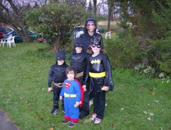 Superhero family - my trick or treaters