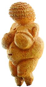 Venus of Willendorf  - Venus of Willendorf created 24,000–22,000 BC is the first sculptural representations of the human body 20,000–35,000 years ago, which depict obese females.Some attribute the Venus figurines to the tendency to emphasize fertility while others feel they represent "fatness" in the people of the time.