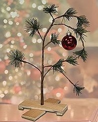 Charlie Brown Christmas Tree - Here&#039;s my little tree for this year. It&#039;s all I want and might be all I ever have in the future. Isn&#039;t it cute? I love it!