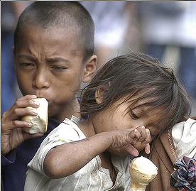 they are eating ice cream - badjao children