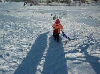 Little One sledding this year - Little one sledding this year in December. He had a blast. 