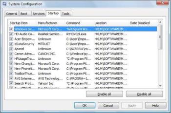 System configuration - Msconfig to start the System confuguration in windows and you can control how or which program you like it to run on your computer when you start your computer