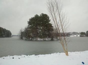 Snow Storm - This is a picture of the lake near our house during the snow storm on 12-26-10 in central Virginia, USA!