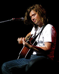 Zac Hanson - The youngest brother of Hanson playing guitar, rather than his typical drums. 