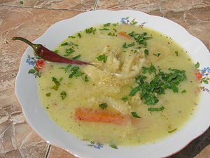 Ciorba de burta - This is the intestines soup, in Romanian it is called "Ciorba de burta"