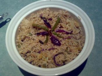 Spiced Rice - I prepared this dish when i was dating my partner. I wnet to his house for the first time and prepared this dish for him. And he said he did like it.