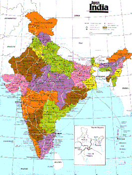 India - map of india to meet friends