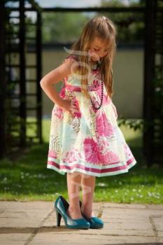 borrowed shoes - Every kid must have done this just as we did, earing older siblings high heel shoes