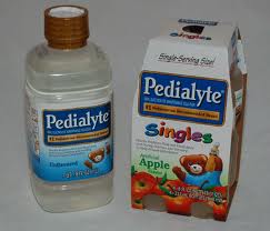 Pedialyte - sick kids drink good stuff.