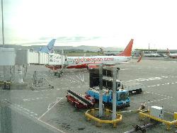 getting ready to board - taken from the departue lounge Glasgow Airport.... flying off to the sun