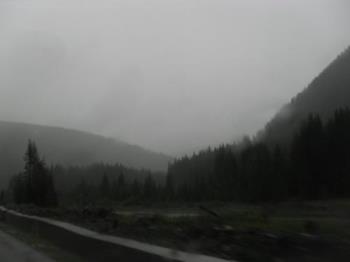 storm in the mountains - a picture taken yesterday during the storm, on our way back home: