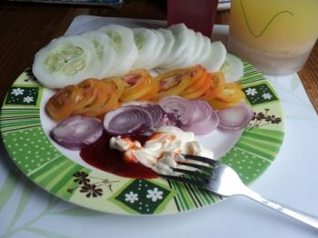 CTO salad - Sucumber Tomato and Onion slices make good veggie salad
