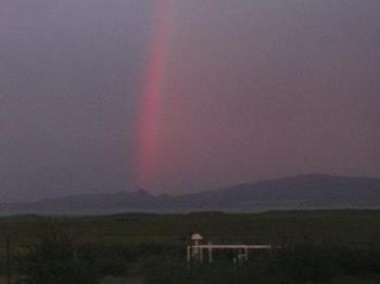 night rainbow - rainbow just after sunset in Arizona