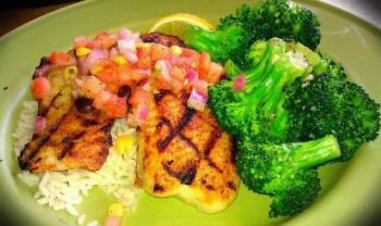 Fish fillet with Brocolli  - Food plate