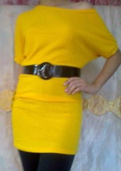 Belt for fashion - Black bet on yellow dress