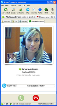 Skype videochat - Is free and beneficial. 