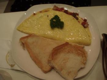 Omelette and tasty bread - Perfect meal