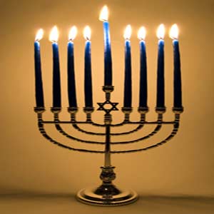 Hanukkah - A menorah at Hanukkah