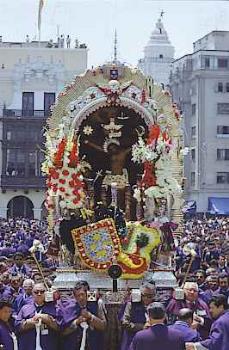 Procession - Procession of Lord of miracles, in Lima, Peru. Procession - Procession of Lord of miracles, in Lima, Peru.