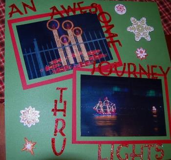 scrapbook layout - the christmas lights display in bristol, tn