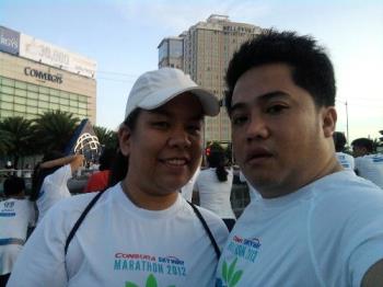 skyway - getting perked up before the run