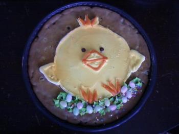 giant cookie - The giant cookie I bought at walmart to share for easter