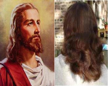 Jesus hair, it this really a description of Jesus? - This image is just an illustration of Jesus hair which most Christian believe that the hair of Jesus was this long, like a female hair.