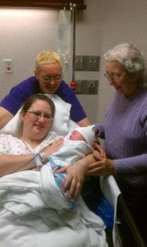 Four generations of women - This is my mom, my daughter and my new granddaughter.